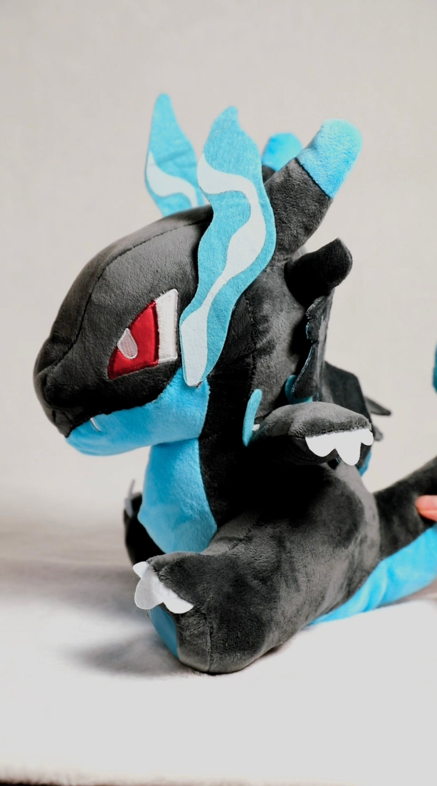 Jumbo Flame Dragon Plush – Custom Handmade Edition