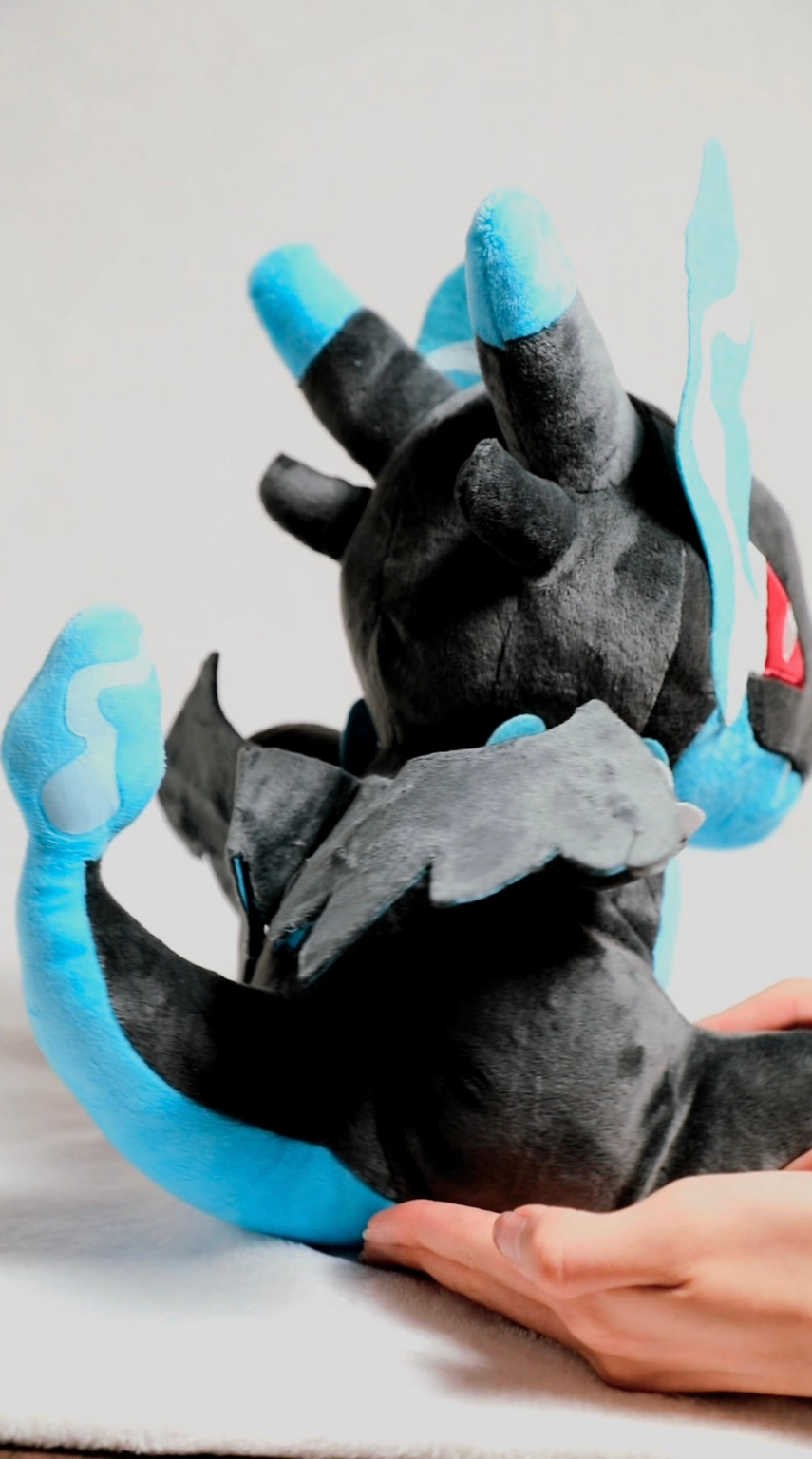 Jumbo Flame Dragon Plush – Custom Handmade Edition