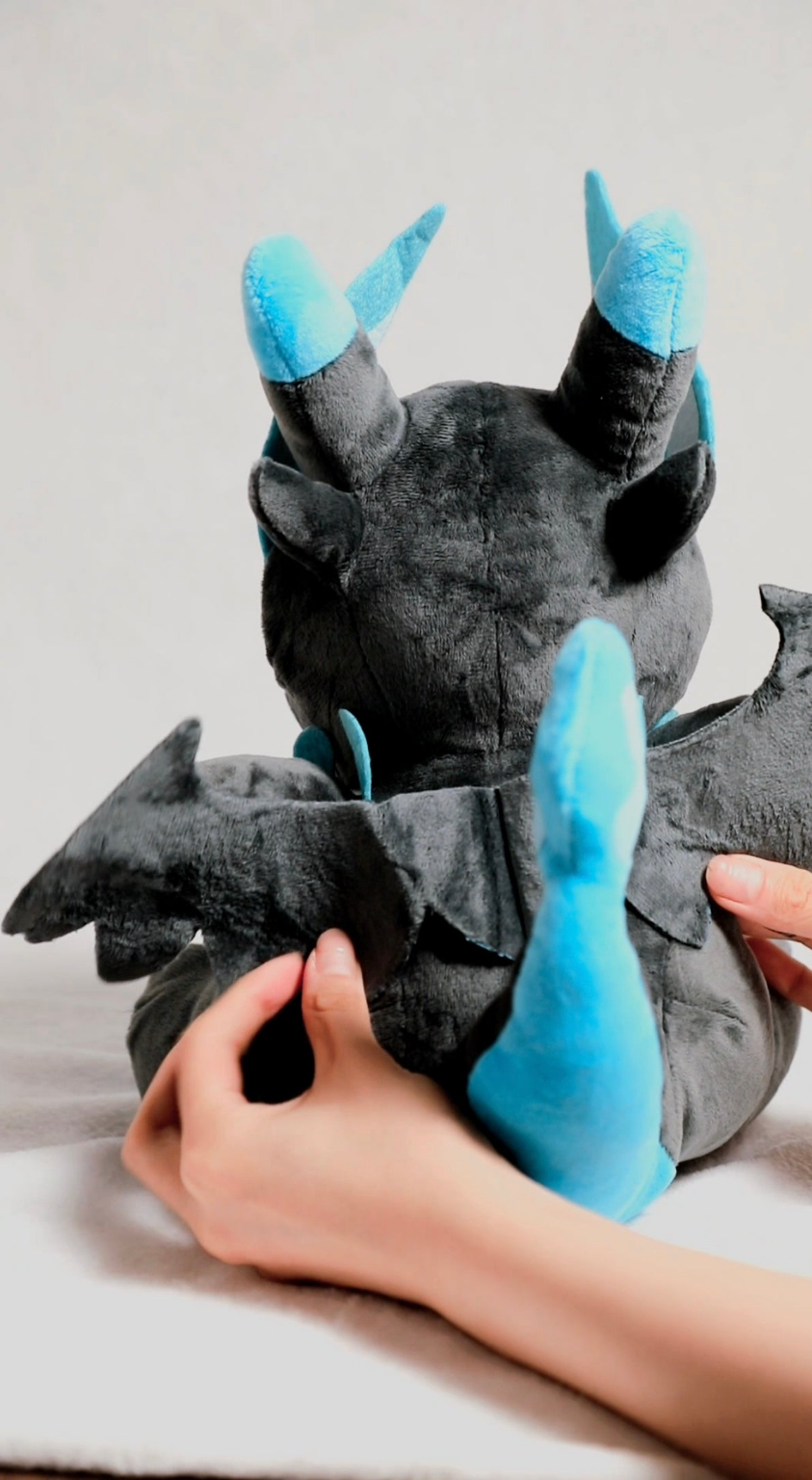Jumbo Flame Dragon Plush – Custom Handmade Edition