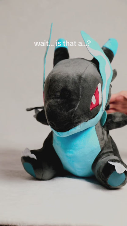 Jumbo Flame Dragon Plush – Custom Handmade  Edition