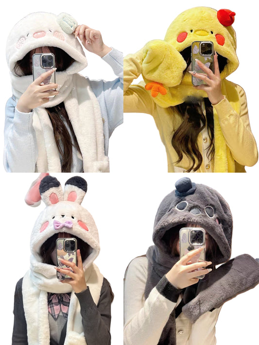 Love and Deepspace Cozy Hooded Scarf & Glove Set Collection